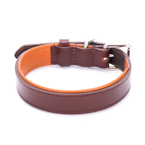 Cuero de grano lleno de calidad <span class=keywords><strong>Collar</strong></span> de perro acolchado para mascotas suministros de capacitación acolchado perro <span class=keywords><strong>Collar</strong></span> de cuero