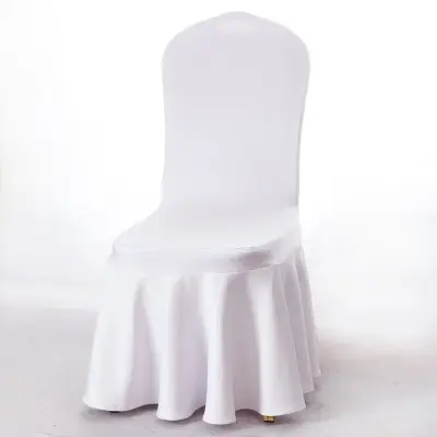 Bifenbi Latest design China party 300GSM thick spandex ruffled wedding chair cover