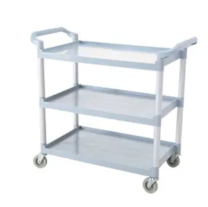 wholesale best price furniture stand convenient easy use stable 3-tiers industrial galley cart trolley living room corner shelf