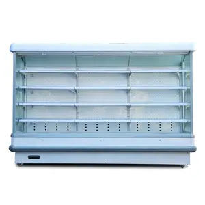 Italy Used Supermarket Showcase Refrigerators Commercial Display Multi Decks Freezer Vegetable Dairy Milk Fridge Chiller