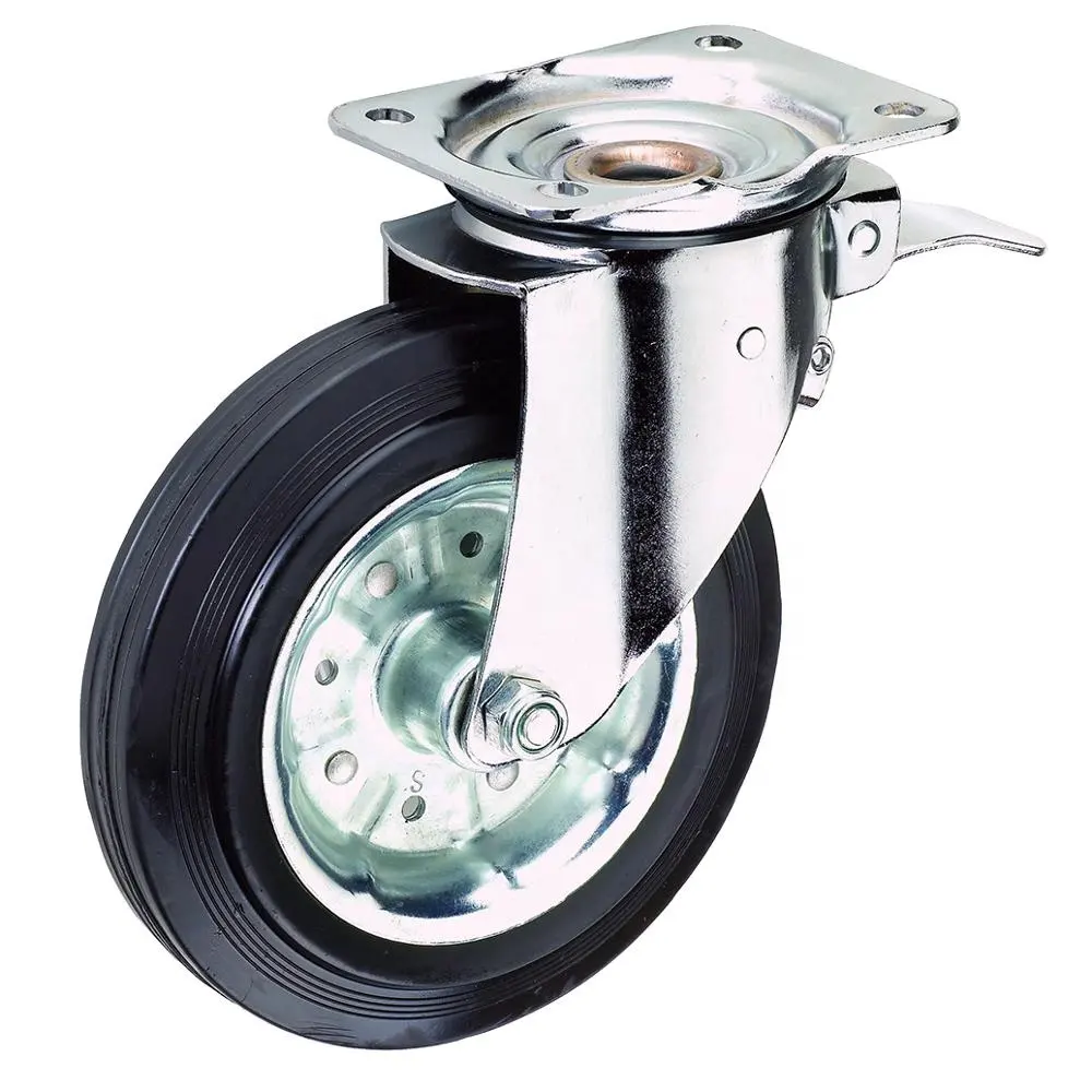 Сверхпрочные резиновые роликовые колеса SS 200 мм, 8 дюймов, европейский стиль
