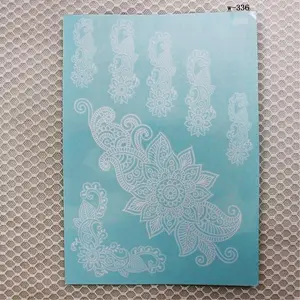 New Personalized Tattoo Waterproof White Lace Henna Sticker for Girls