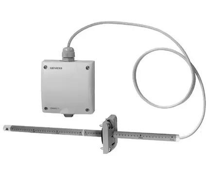 Siemens-Sensor de aire QVM62.1 para modulación de ventilador, Control de ventilador en plantas primarios para establecer el flujo de volumen básico