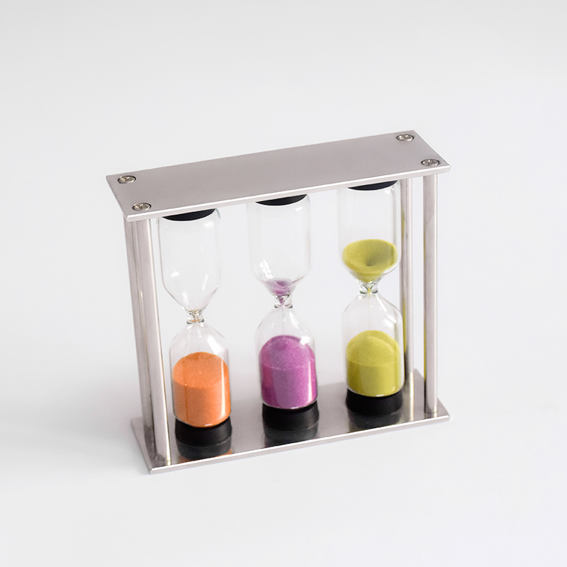 Уникальные песочные часы 3 в 1 по низкой цене, металлические песочные часы с таймером, песочные часы 1 3 5 минут для рабочего стола