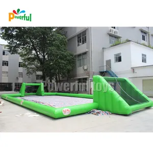 Hot sports games inflatable football pitch playground for kids