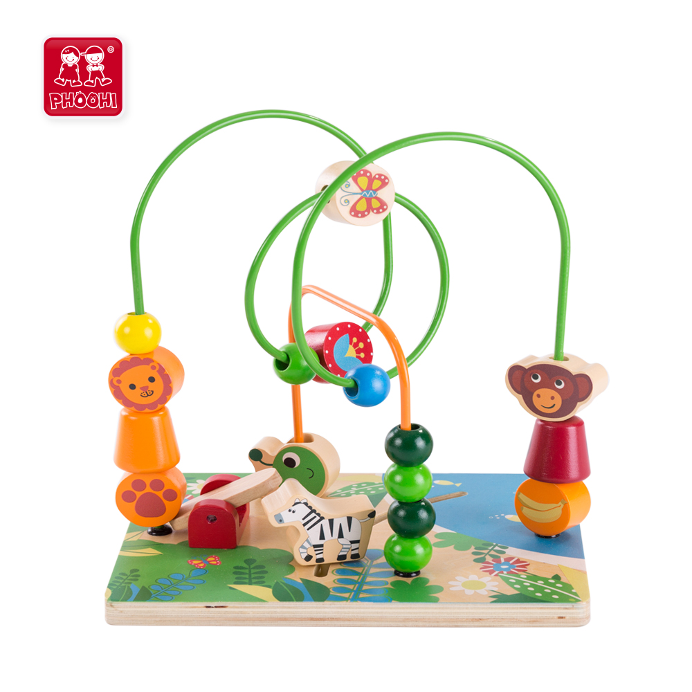 Образования детей-моторную координацию Джунгли животных дети деревянные борта игры