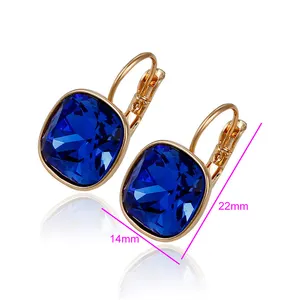 93001-beautiful woman jewelry Crystals gold crystal earrings