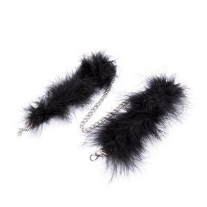 Toptan yetişkinler için altın zincir tüy esaret dişli ile BDSM alternatif oyuncaklar kelepçe çiftler Nopty kısıtlama pranga - Product Image 4