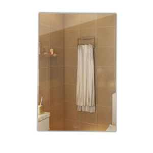 Miroir de salle de bains en acier inoxydable, armoire murale de luxe imperméable, meuble à miroir, vanité de salle de bains - Product Image 5