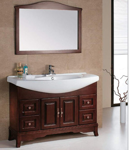 Doppi lavandini <span class=keywords><strong>bagno</strong></span> mobili espresso finitura grigio cenere pavimento toccato classica in legno massello <span class=keywords><strong>bianco</strong></span> da <span class=keywords><strong>bagno</strong></span> vanity - Product Image 6