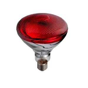 Animal Use Infrared Light E26/E27 Heat Bulb BR38 100/150/175W Red Infrared Lamp For Animal husbandry