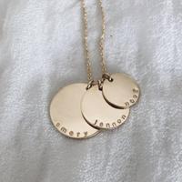 Sapphire — bijoux simples en or 14 K, pendentif avec lettres nom, Double face, disque, breloque pour femmes, type de bijoux Initial, vente en gros