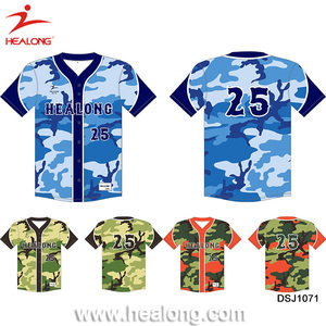 male plain custom sublimation cheap wholesale american camo baseball softball shirt uniformジャージスポーツウェアデザイ - Product Image 3