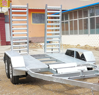 Remorque tandem entièrement soudée résistante d'usine avec la rampe de baisse