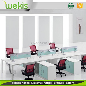 Oem Custom muebles modernos tipo de partición de la estación de trabajo de oficina para 6 personas - Product Image 2