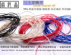 โลหะผสมทองแดงเงิน (spcuag) อัพเกรดสายลิตซ์พร้อมแจ็กเก็ต TPU สีฟ้าน้ำแข็ง/16แกน/0.9มม - Product Image 5