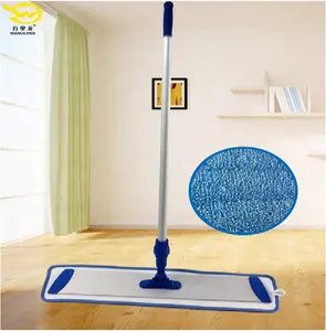 Matériaux en microfibre et en aluminium, conception professionnelle <span class=keywords><strong>de</strong></span> haute qualité, <span class=keywords><strong>produits</strong></span> <span class=keywords><strong>de</strong></span> <span class=keywords><strong>nettoyage</strong></span> pour la maison, serpillière plate télescopique en chenille - Product Image 1