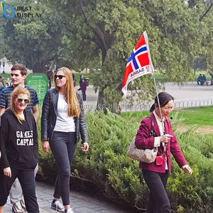 Bandeira de mão personalizada do guia do turismo de alta qualidade com guia