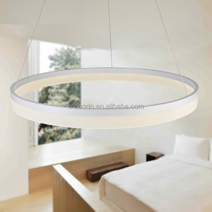 Pendentif rond moderne en métal et acrylique avec anneau LED pour salle à manger îlot <span class=keywords><strong>de</strong></span> cuisine - Product Image 4