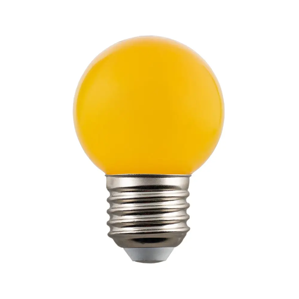 G45 Lampu Bohlam LED SMD, Bola Lampu Warna Merah Biru Hijau Kuning, LED E27 G45