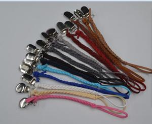 Cuoio clip ciuccio catena clip manichino ciuccio titolare intrecciato binky clip capezzolo catena porta ciuccio Per Il bambino infantile alimentazione - Product Image 4