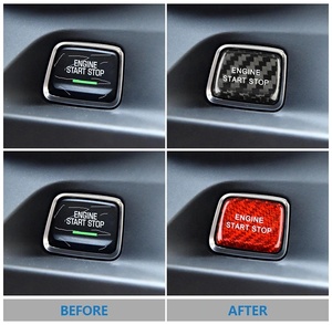 ES nhà máy phụ kiện nội thất xe hơi sợi carbon động cơ xe bắt đầu nút dừng cho Chevrolet Camaro năm 2016-2018 - Product Image 5