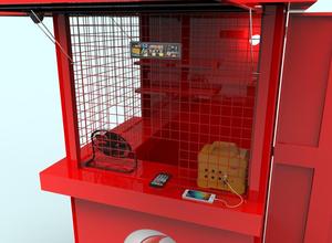 Kiosque de rue préfabriqué en acier inoxydable <span class=keywords><strong>Vodafone</strong></span> - Product Image 4