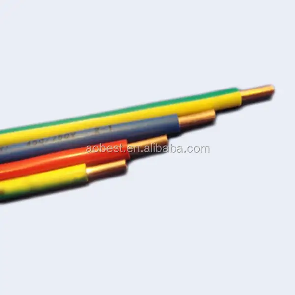 Fio flexível isolado em PVC para construção, fio de nylon IEC de fio trançado de alumínio padrão DIN de 0,6/1kv CCA de 0,5 mm