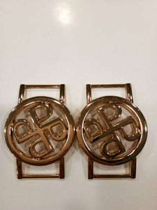 redondo metal acceserios para <span class=keywords><strong>calzados</strong></span> y zapatos con brillante dorado - Product Image 3