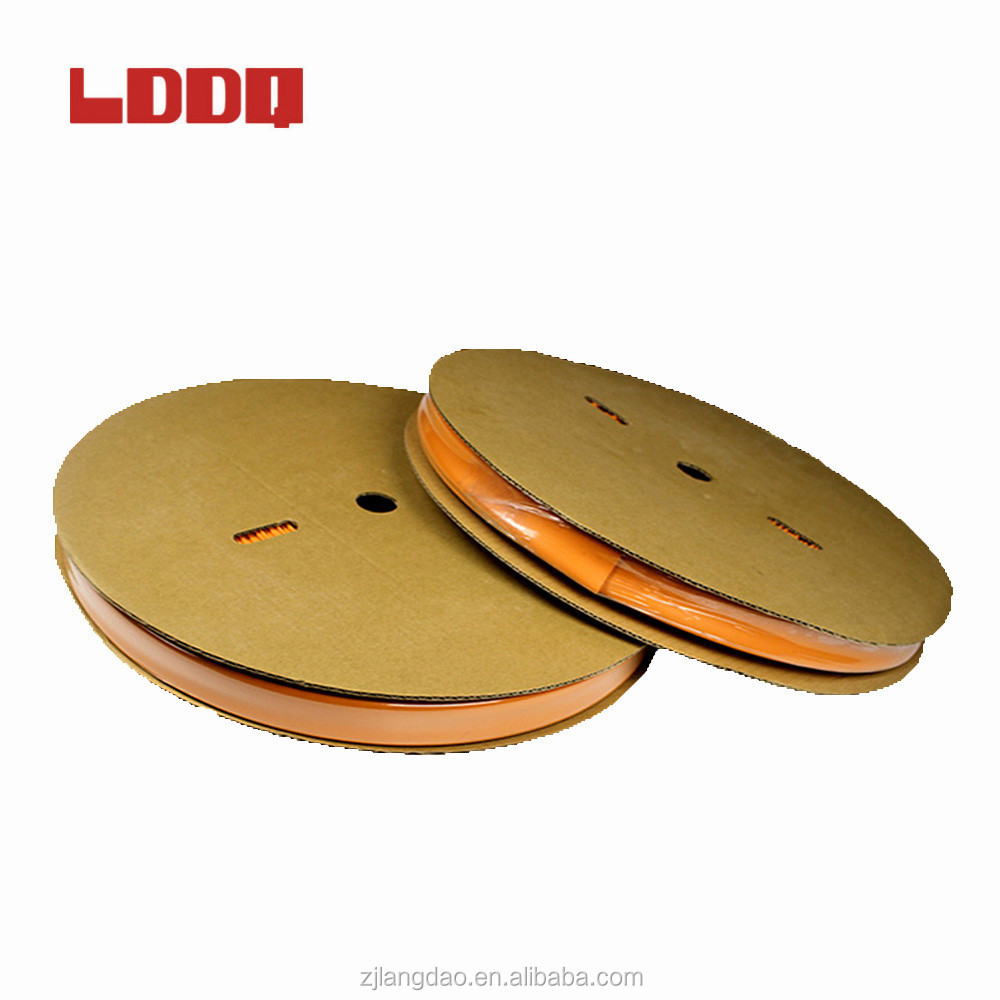 Термоусадочная трубка для автомобильного провода оранжевого цвета 3:1 с клейким изоляционным рукавом