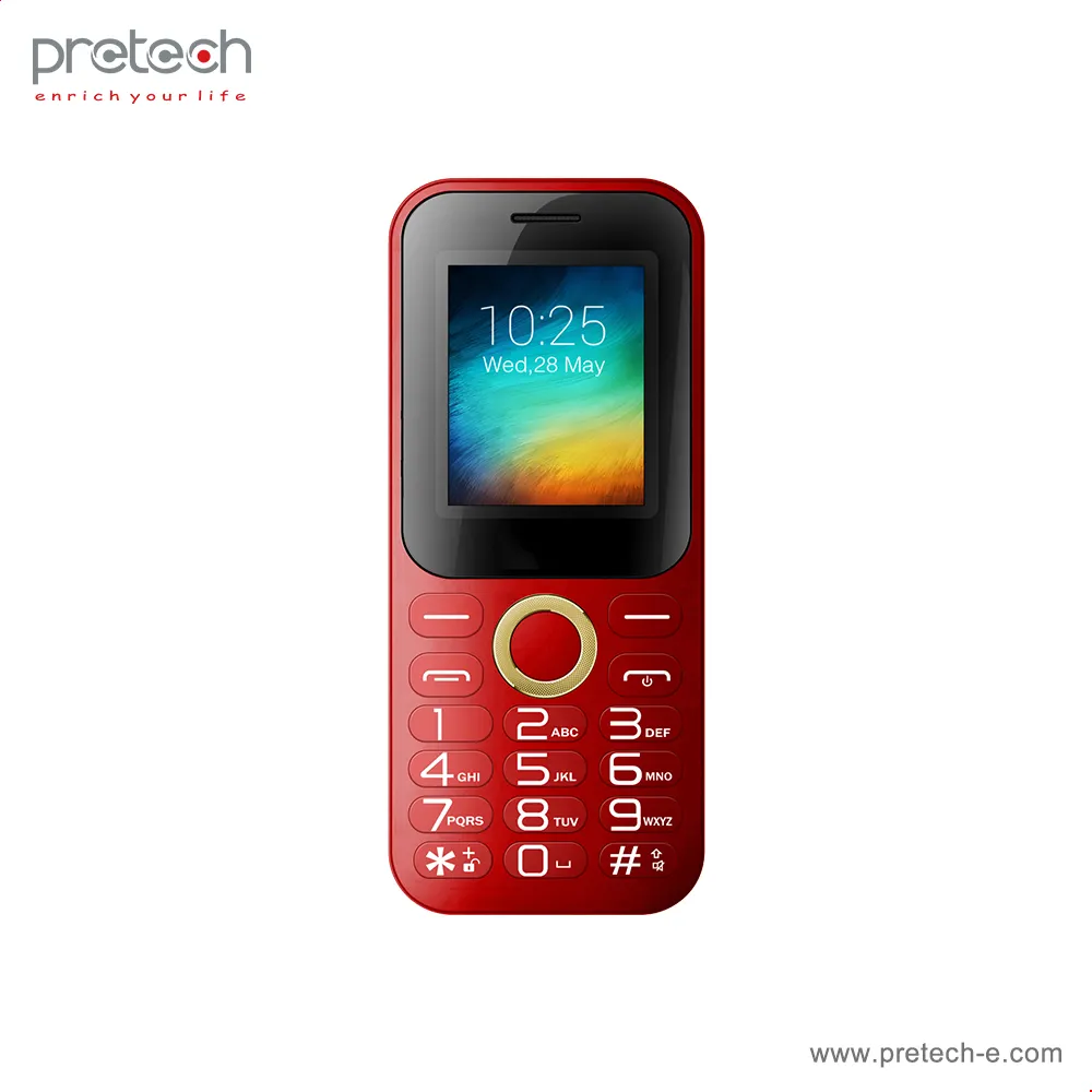 תוצרת סין 1.77 inch נמוך מחיר Pretech גדול סוללה כפולה ה-sim 2 גרם GSM אלחוטי נייד תכונה טלפון עם SOS כפתור גדול