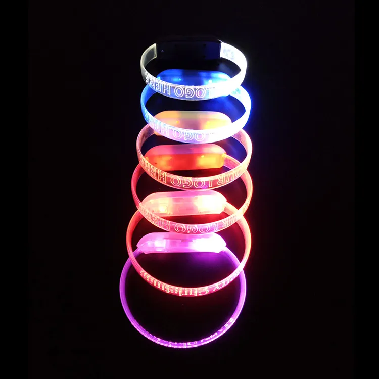 Gelang LED Motivasi Suara, Gelang LED untuk Dekorasi Pesta Pertunjukan Natal