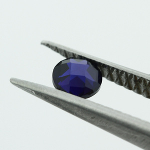 Ronda Doble tablero de Ajedrez Azul <span class=keywords><strong>Zafiro</strong></span> Piedra de Corindón Sintético - Product Image 4