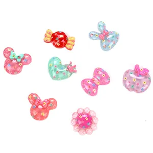 ZQX243 Slime Resin Diy Hair Accessories Resin Flat Crafts Accessories For Hair Bows