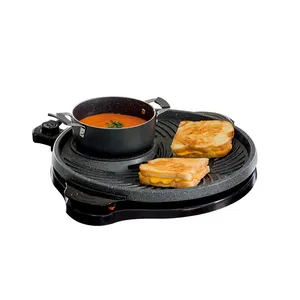 Multifunções elétrica indoor grill panela quente pan