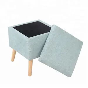 Petit Tissu Empilable cube Pouf de rangement Tabouret Pas Cher En Bois Tabouret