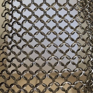 Nhà Sản Xuất 316 Thép Không Gỉ Chainmail Scrubber Đúc Sắt Sạch Hơn Vòng Màn Hình Lưới - Product Image 1