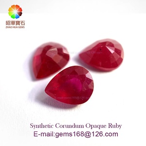 Synthetische robijn korund opaque robijn Superieure kwaliteit peer cut gemstone - Product Image 3