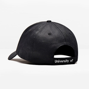 Carta personalizada de impresión publicidad universitaria negro gorras de béisbol con velcro atrás - Product Image 3