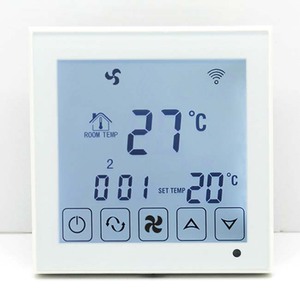 Fcu cuộn dây Quạt 2 ống màn hình cảm ứng HVAC Wifi phòng khách sạn nhiệt - Product Image 3