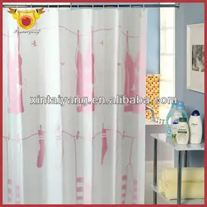 De color rosa de la camisa calcetín de baño cortinas dormitorio cortinas de la ventana