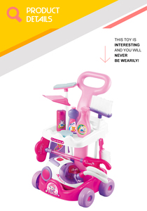 Casa pretend gioca strumenti di pulizia di plastica carrello trolley <span class=keywords><strong>giocattolo</strong></span> <span class=keywords><strong>aspirapolvere</strong></span> per i bambini - Product Image 2