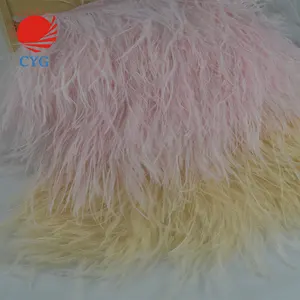 Grosir Pabrik Pemangkasan Bulu Burung Unta Merah Muda Menyediakan untuk Gaun Malam