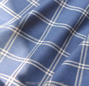 Tissu en lin italien teint en fil, matière pour vêtements, en vrac - Product Image 3