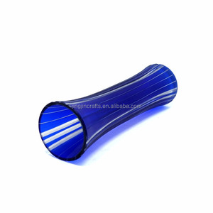 <span class=keywords><strong>Vase</strong></span> à fleurs en <span class=keywords><strong>verre</strong></span> cristal transparent de forme tubulaire, <span class=keywords><strong>bleu</strong></span> cobalt, bohème, fabriqué à la main en République tchèque - Product Image 3