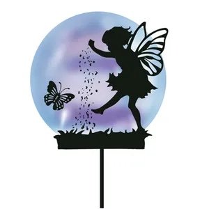 Fairy Collections Solar Silhouette Yard Decorative Garden Stakes
