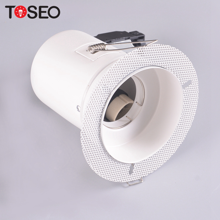 Recessed Trimless Downlight 85mm Cut Out Pressing Metal Material Anti Glare Recessed Downlights