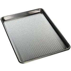 Bandeja perforada para horno, accesorios para hornear, hecha de aluminio resistente