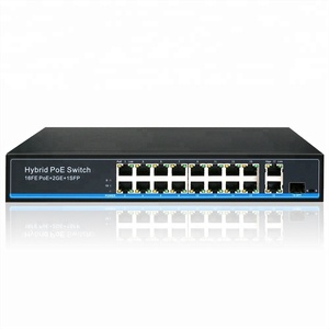 Mạng <span class=keywords><strong>ethernet</strong></span> PoE chuyển đổi SFP Gigabit 48V 4 8 <span class=keywords><strong>16</strong></span> 24 32 48 cổng kênh <span class=keywords><strong>16</strong></span>-Port 250m10/100/1000M OEM cho CCTV IP Camera - Product Image 5