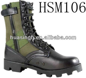 LXG, גופר פנמה outsole ירוק בד + עור combat סגנון טקטי ג 'ונגל מגפי עם צד רוכסן - Product Image 2